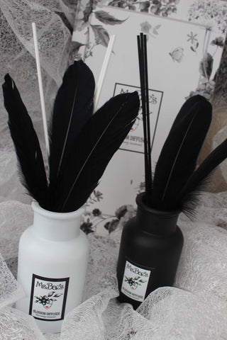 Black Goose Feather Diffuser Set